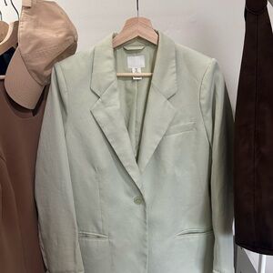 H&M Light Green Blazer